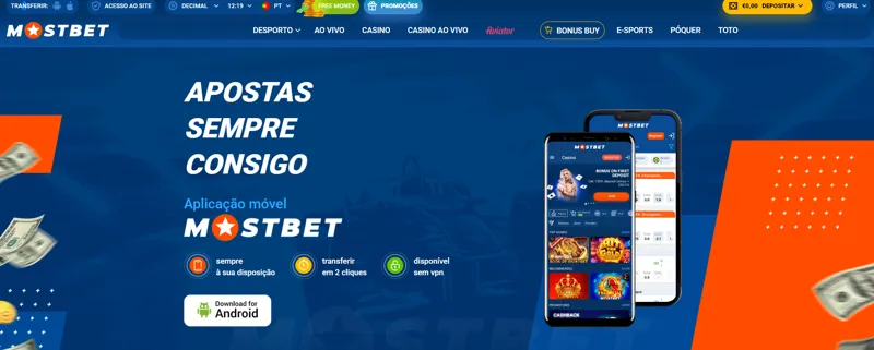 Aplicação móvel MostBet para Android