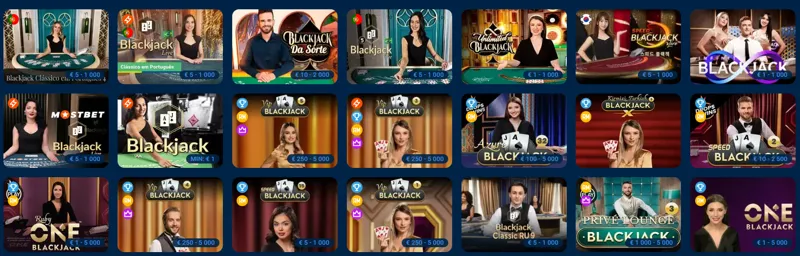 Blackjack ao vivo MostBet