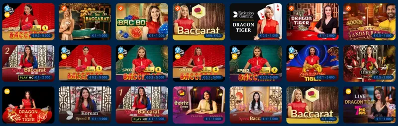 Bacará no MostBet Live Casino