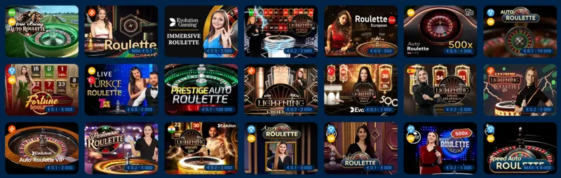 Roleta ao vivo MostBet