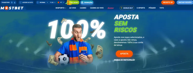 Promoção “Aposta sem risco” da MostBet