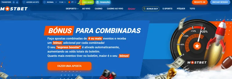 Promoção “Express Booster” da MostBet