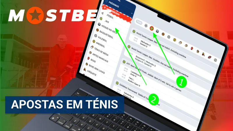 As apostas em ténis na MostBet incluem torneios ATP, WTA e eventos internacionais.