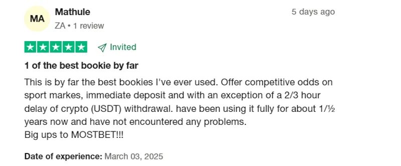 Avaliação de clientes da MostBet de 2025-03-03